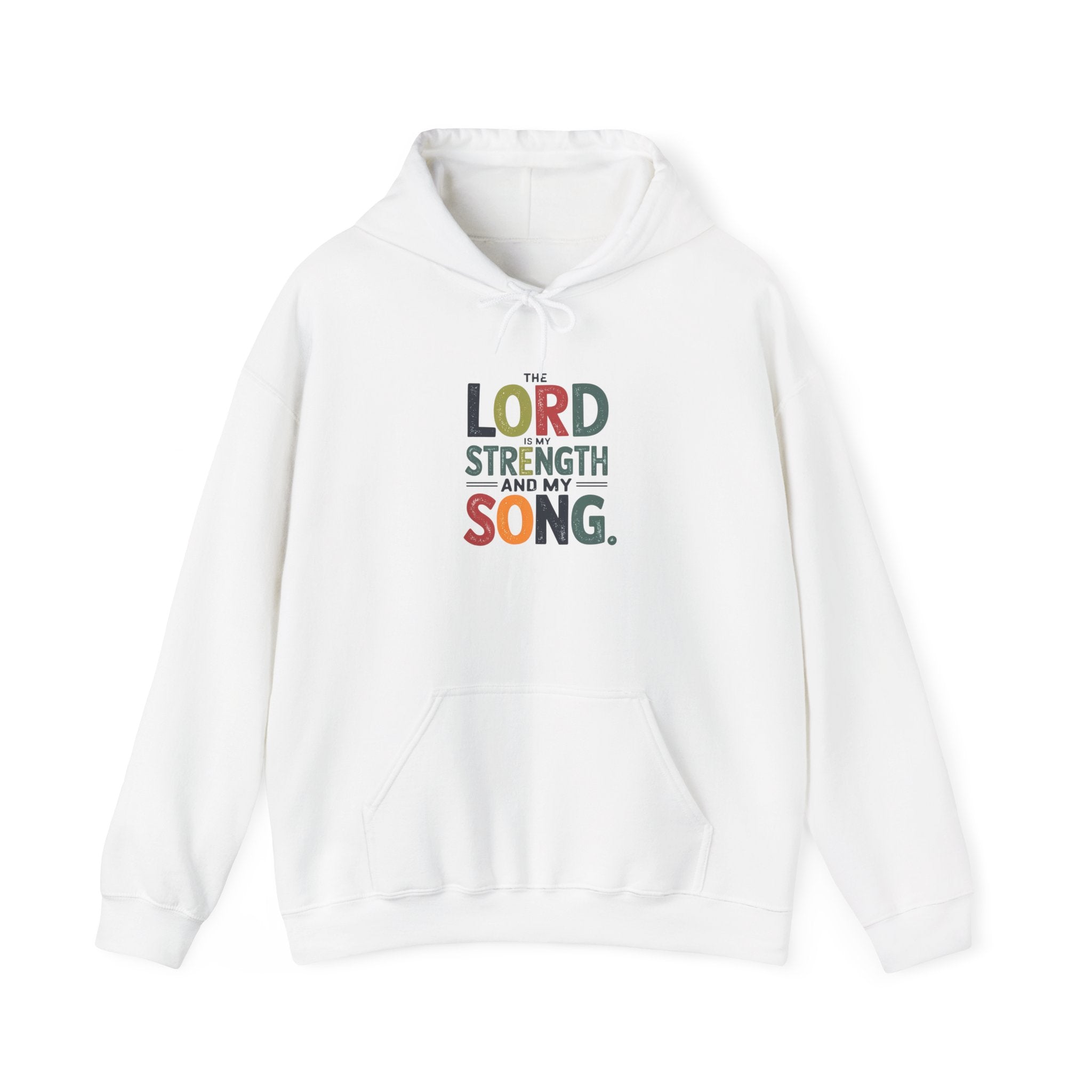 The Lord Is My Strength And Song Hooded Sweatshirt